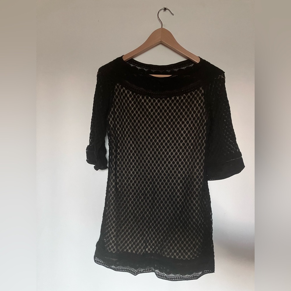 Max Studio lace mini dress (with nude lining).